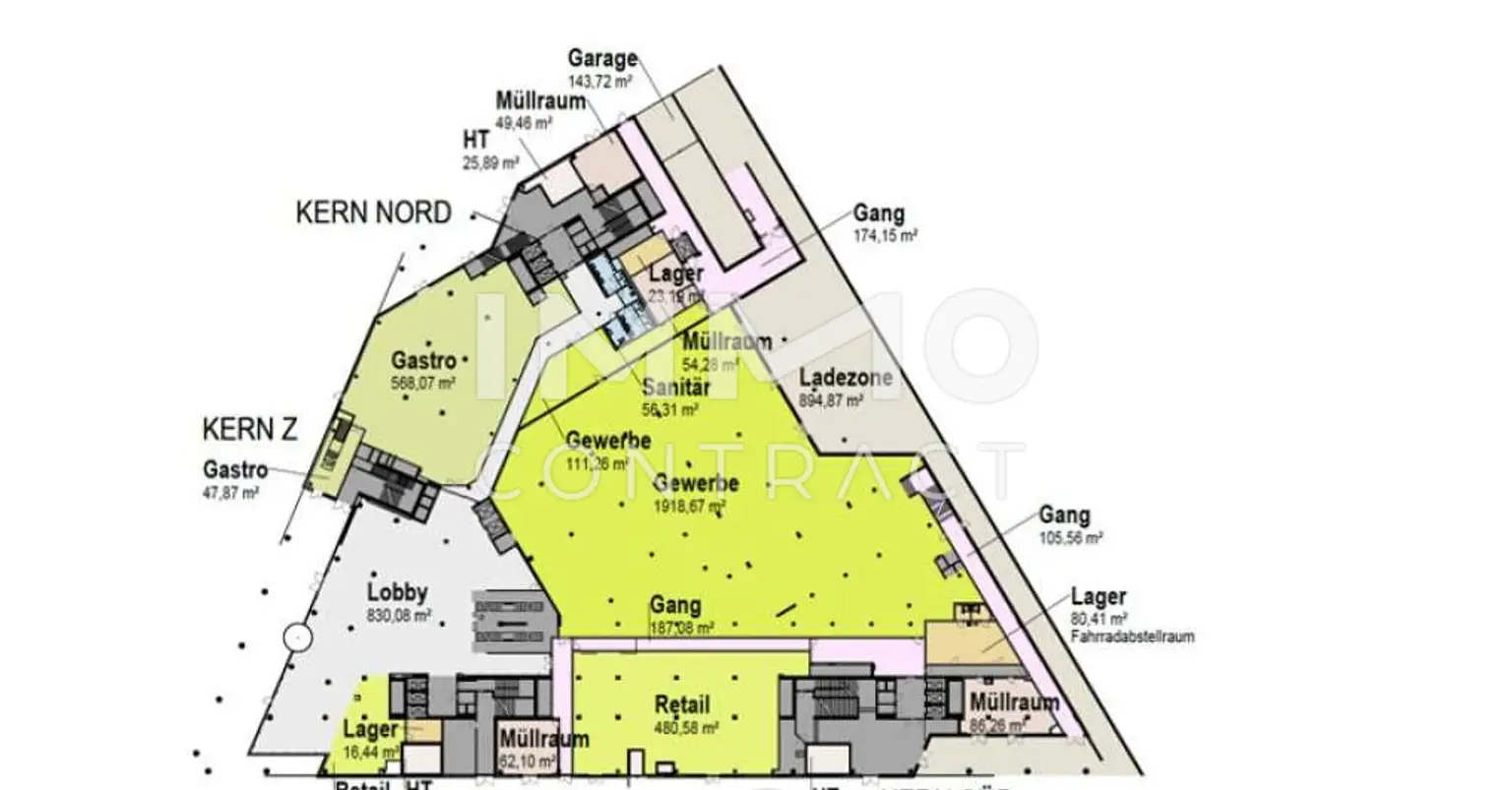 Teilbare Gewerbe-/ Lagerfläche im Central Hub im TwentyOne zu mieten