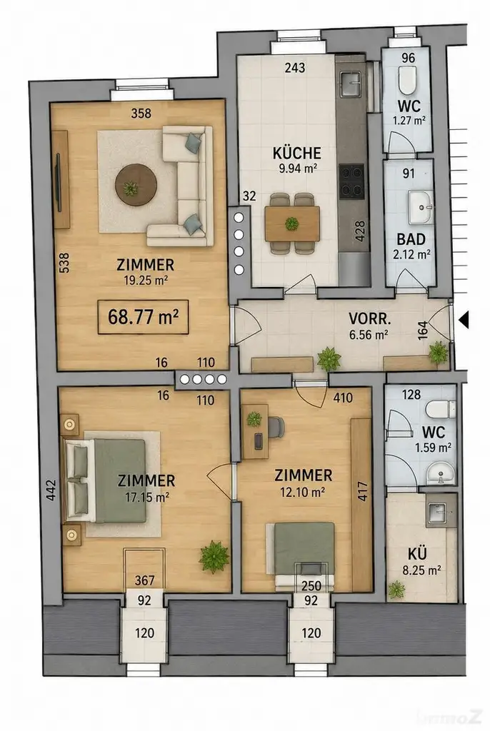Grundriss Wohnung