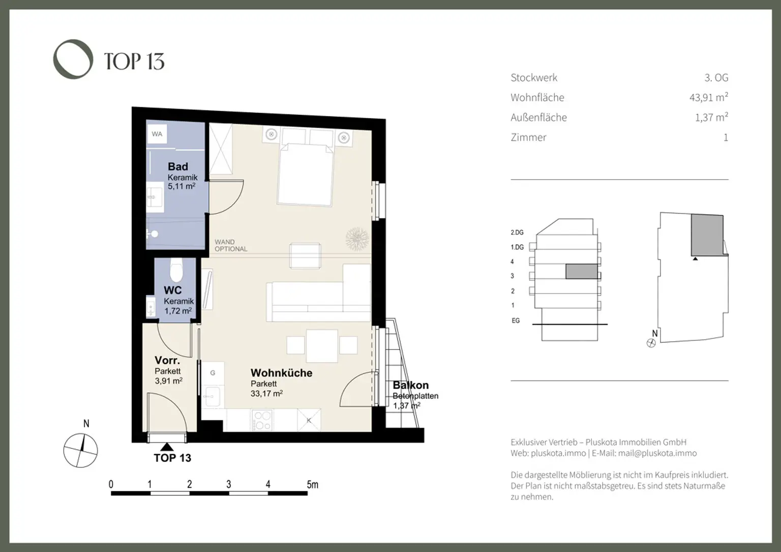 DAS VIVENOT – "ONE ROOM WONDER" MIT BALKON