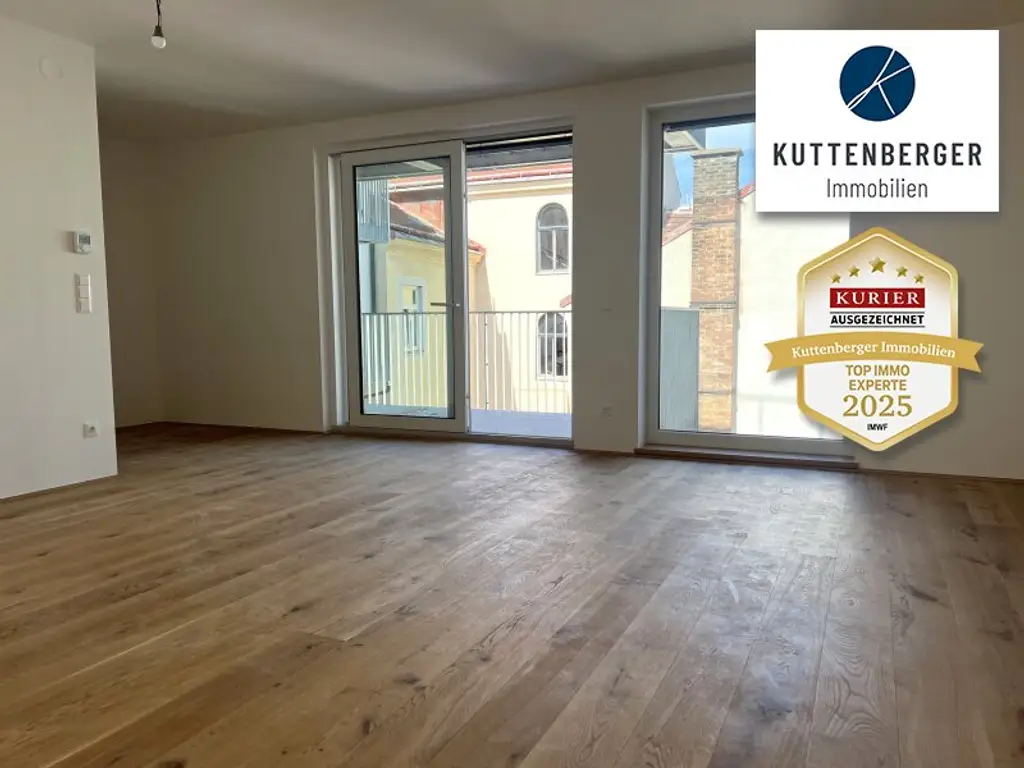 *Superprojekt: "Über den Baumwipfeln" Top 43  Erstklassige 3-Zimmer Wohnung mit Blick auf die Kastanienbäume + Balkon