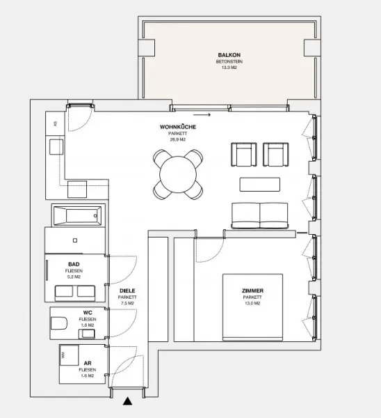 ++MOLLARD 50++ außergewöhnliche 2-Zimmer-Wohnung mitten im Herzen der Stadt