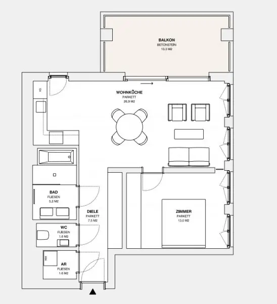 ++MOLLARD 50++ außergewöhnliche 2-Zimmer-Wohnung mitten im Herzen der Stadt