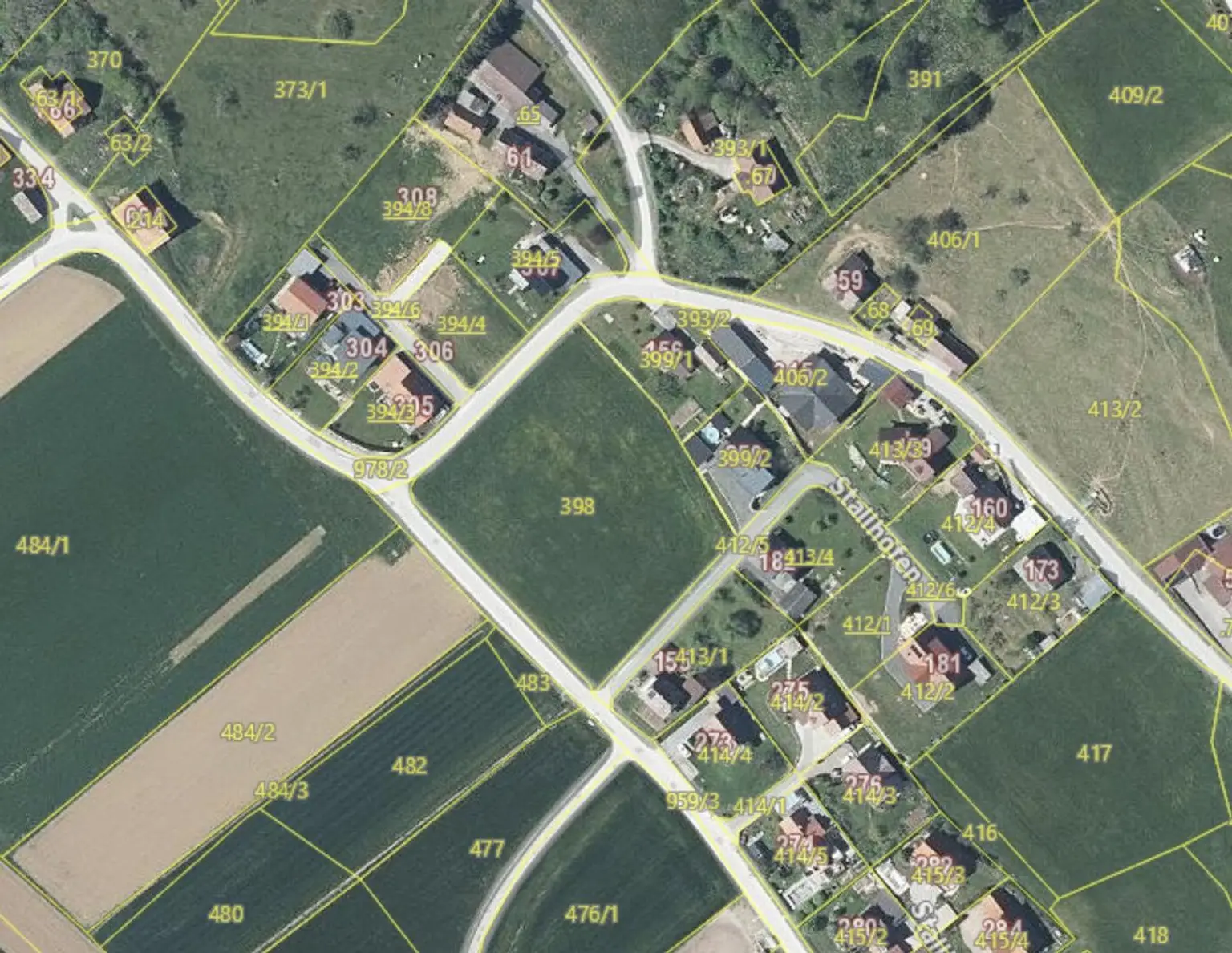 Voll aufgeschlossenes Baugrundstück in sonniger Lage in Stallhofen - 854 m²