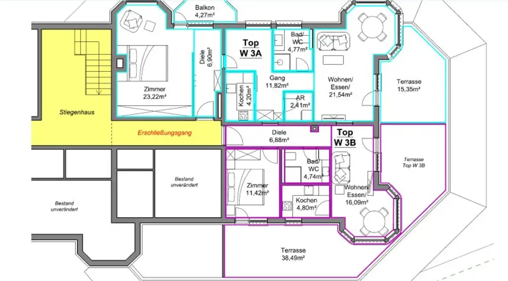 Immobilienpaket: Ausbaubare Erdgeschossfläche (6 WH) und weitere 3 WH in Wohnanlage in Wattens