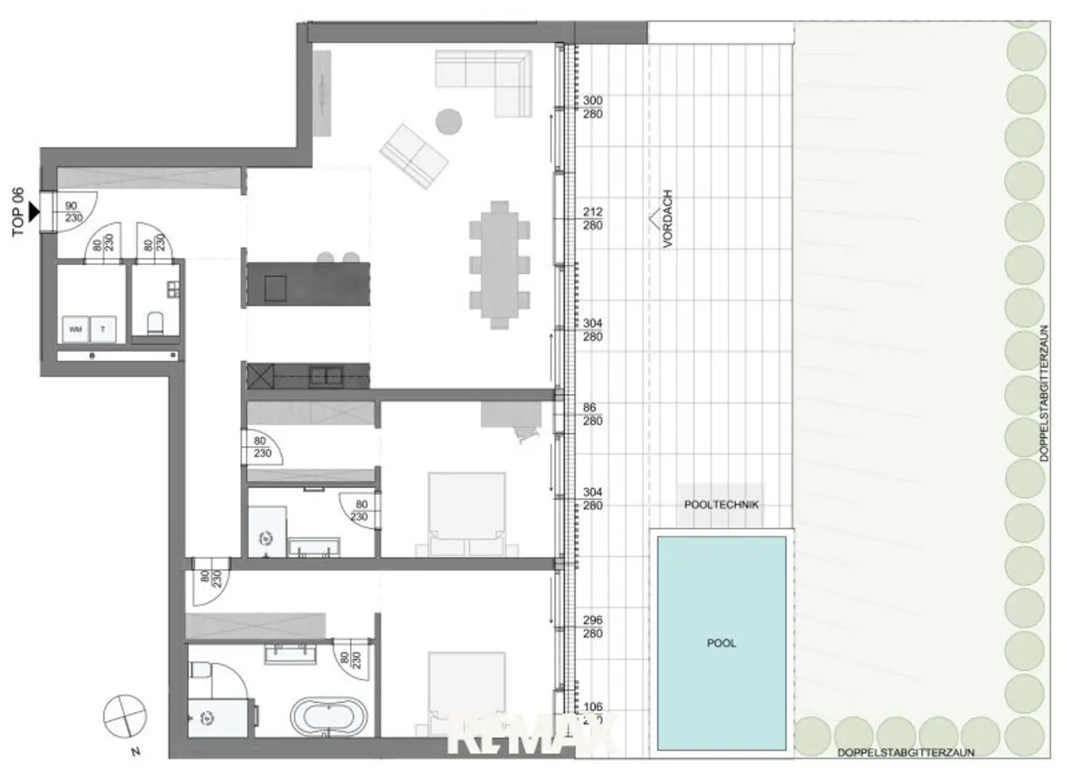 Plan zur Wohnung Top 6
