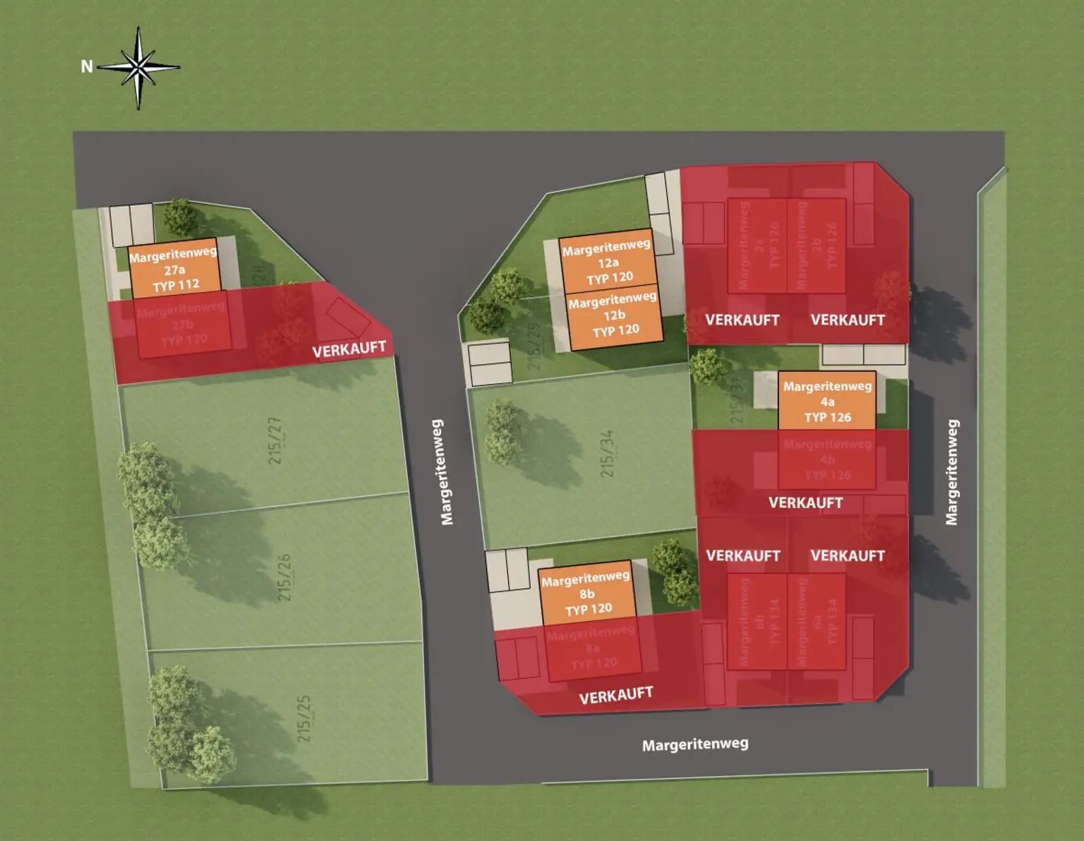 Lageplan aktuell | ++ WOHNEN MIT WOW-EFFEKT ++ NUR NOCH 5 HÄUSER | Prima Service Immobilien