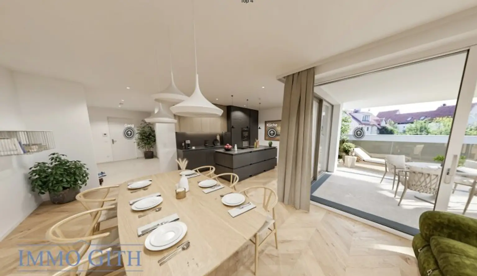 EXKLUSIVE CA. 125 m² GROSSE 3-ZIMMER-RESIDENZ MIT 32 M² PANORAMATERRASSE IM REFUGIUM SONNBERG ZU KAUFEN! – WOHNEN IN PERCHTOLDSDORFS BESTLAGE