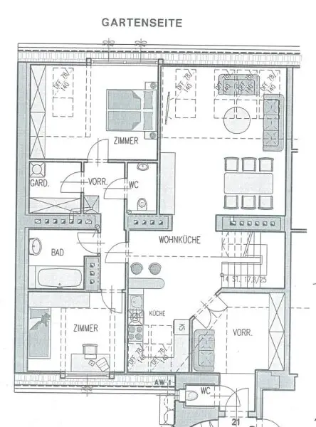 Maisonette mit 3 Zimmer + Galerie und Dachterrasse in 1070 Wien