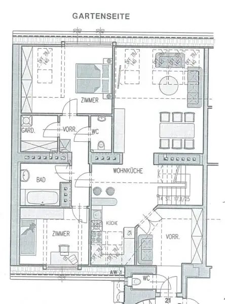 Maisonette mit 3 Zimmer + Galerie und Dachterrasse in 1070 Wien