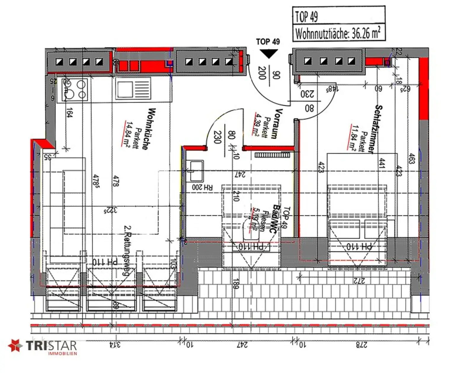 NEU! • U6 JÄGERSTRASSE • 15 NEUBAU DACHGESCHOSSWOHNUNGEN • FÜR ANLEGER UND EIGENNUTZER • EIGENTUM • 1200 WIEN •