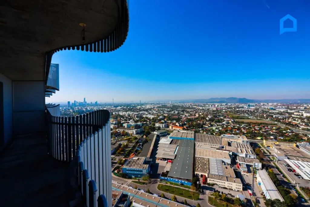 * CITY GATE TOWER * Weitblick über Wien * helle 3 Zimmer * große Loggia* Balkon* Top Küche* Klimaanlage *