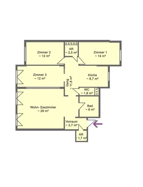 Großzügige 4-Zimmerwohnung - nur wenige Gehminuten zur U4 Braunschweiggasse
