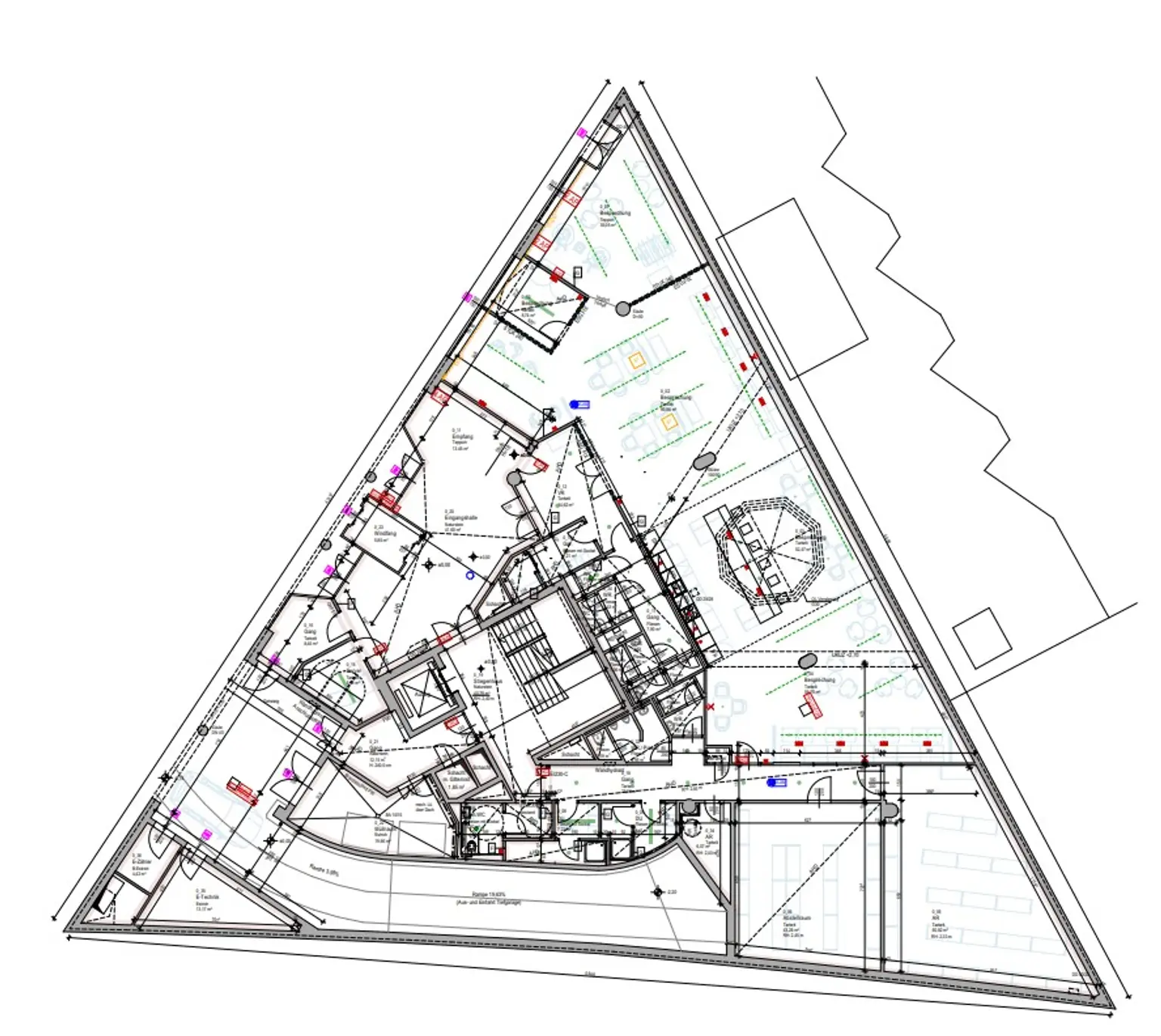 1150 Wien, Pfeiffergasse 2 Grundriss EG ca. 614 m²