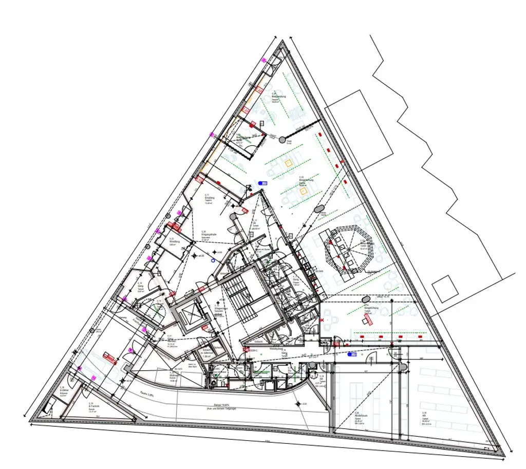 1150 Wien, Pfeiffergasse 2 Grundriss EG ca. 614 m²