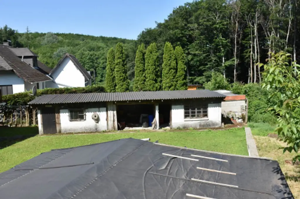 LANDHAUS MIT GROSSEM, SONNIGEN GRUND AM WALDRAND