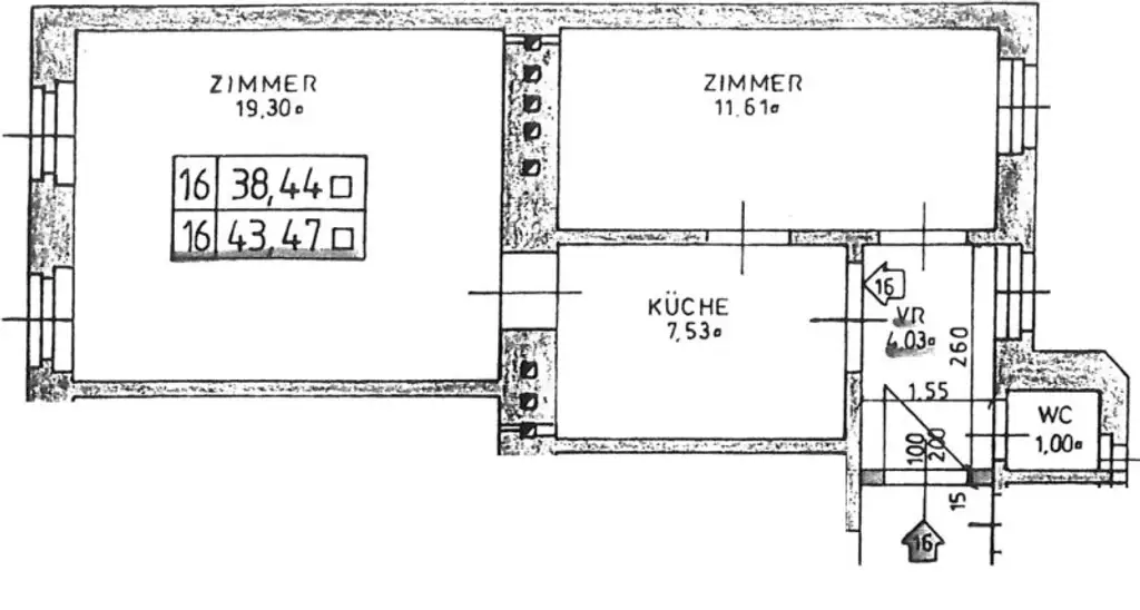 Erstbezug 2 Zimmer, Lichtdurchflutete Räumlichkeiten