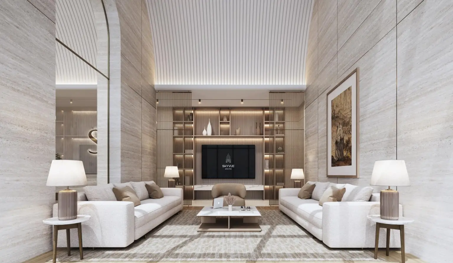 Wohnzimmer bei größeren Apartments