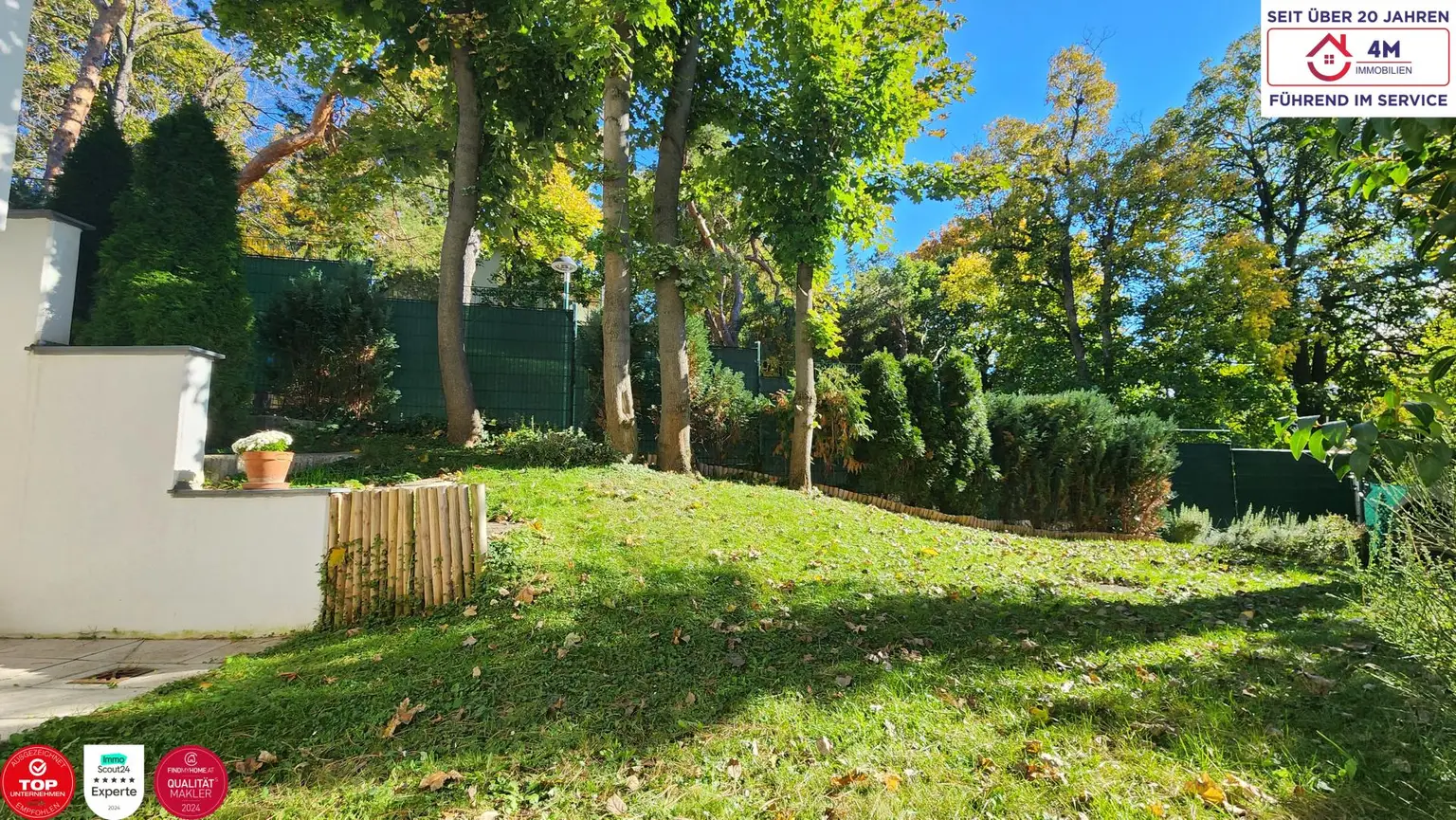 Exklusive Garten-Maisonettewohnung mit  2 Terrassen  und Garage am Küniglberg 🏡