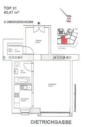 Historischer Charme in Toplage – sanierte 1-Zimmer-Altbauwohnung!