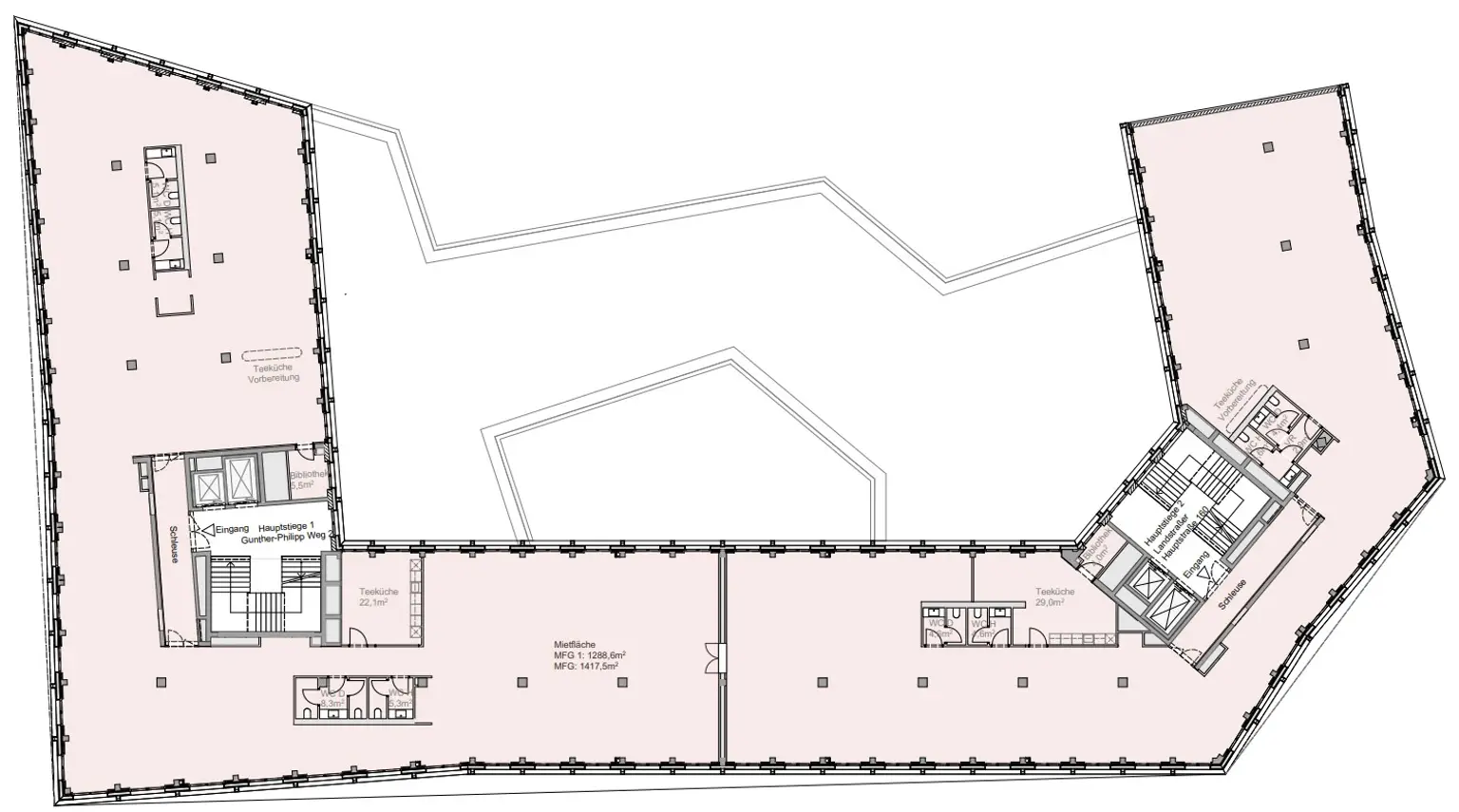 1030 Wien, ANCHOR Plan Geschoß 3 gesamtes Geschoß ca. 1.400 m²