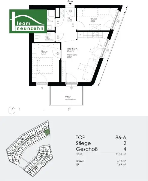 Wohngenuss nahe der Alten Donau: 3-Zimmer Wohnung inkl. Freifläche und Einbauküche - beziehbar ab 01.01.2026!