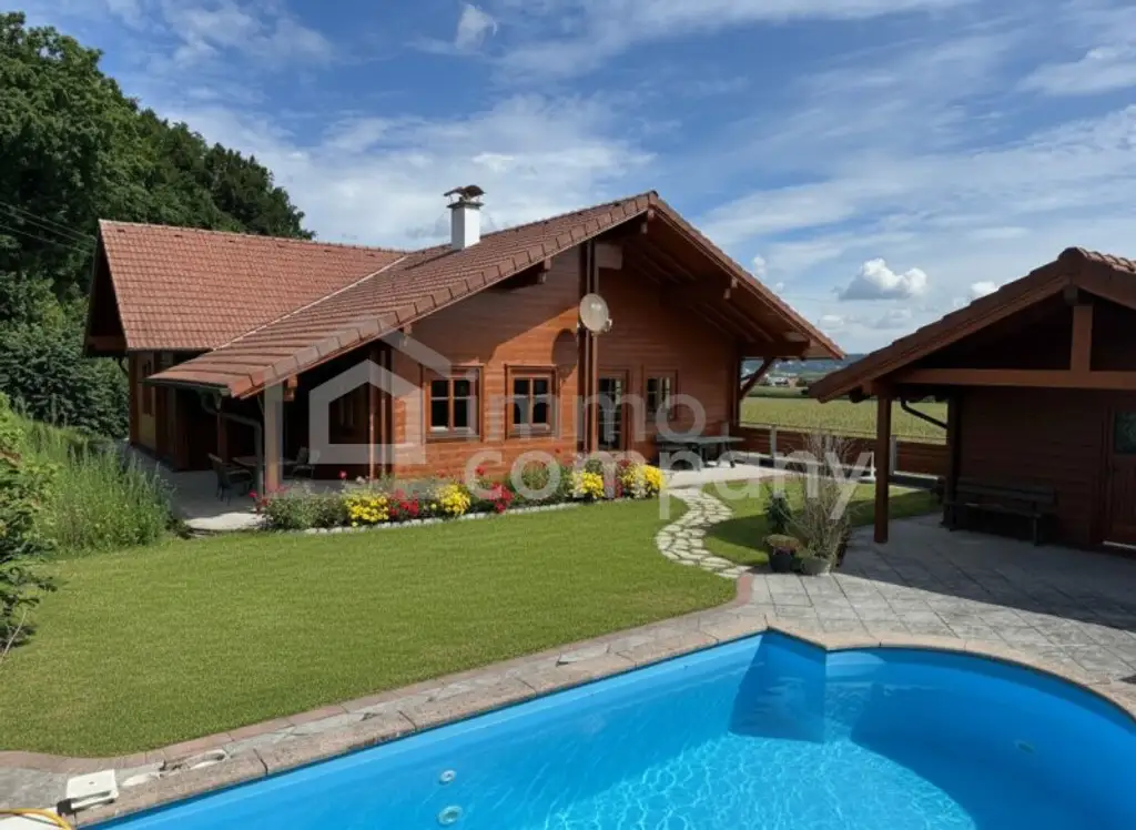 Wohnhaus Timelkam mit Gartenhaus, Pool, Sauna und Homeoffice, top gepflegt!