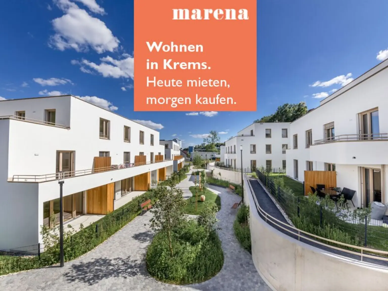marena - Wohnen in Krems: 3-Zimmer-Wohnung mit großer Dachterrasse