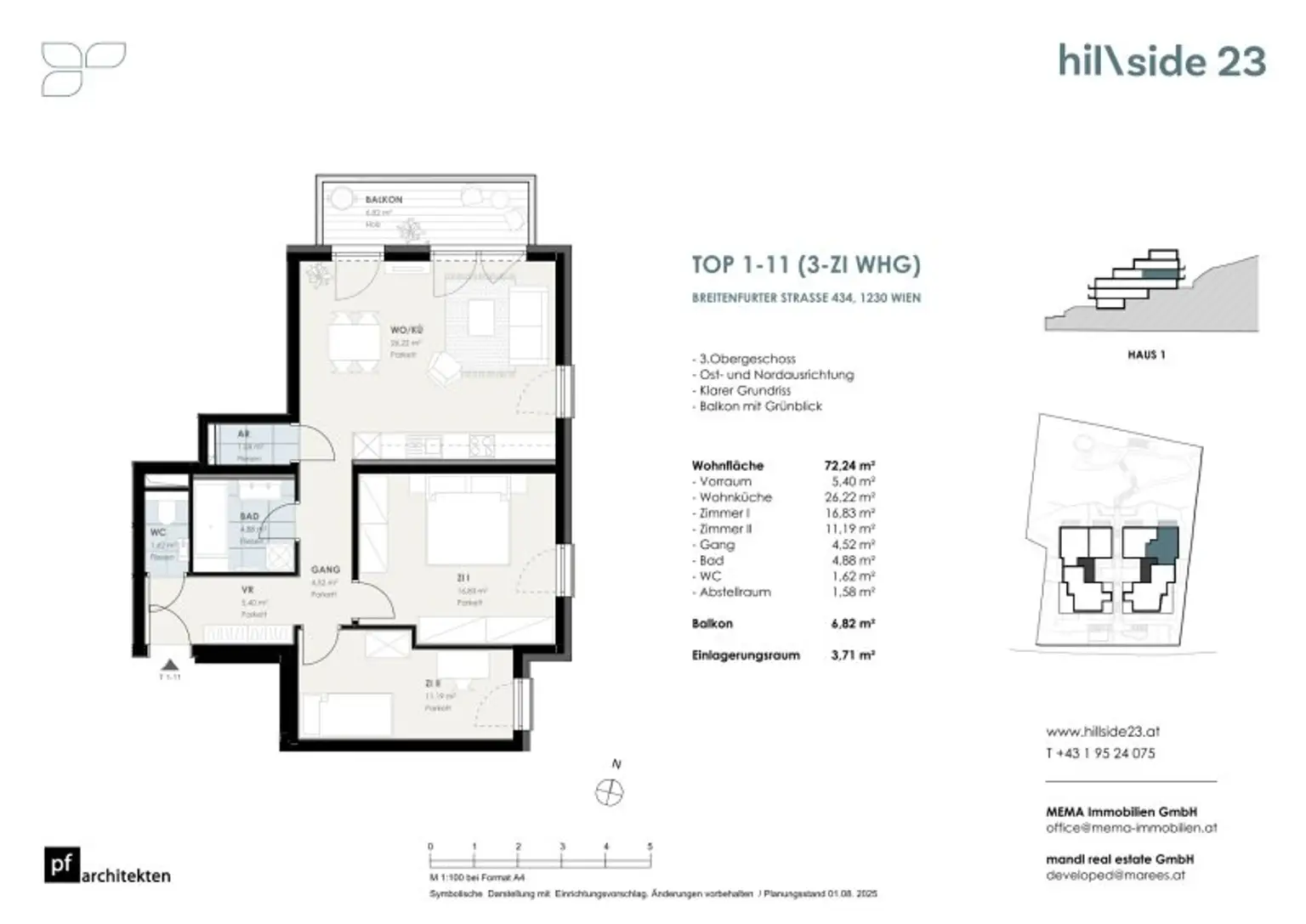 Erstklassige 3-Zimmer-Dachgeschosswohnung mit Balkon zu verkaufen!