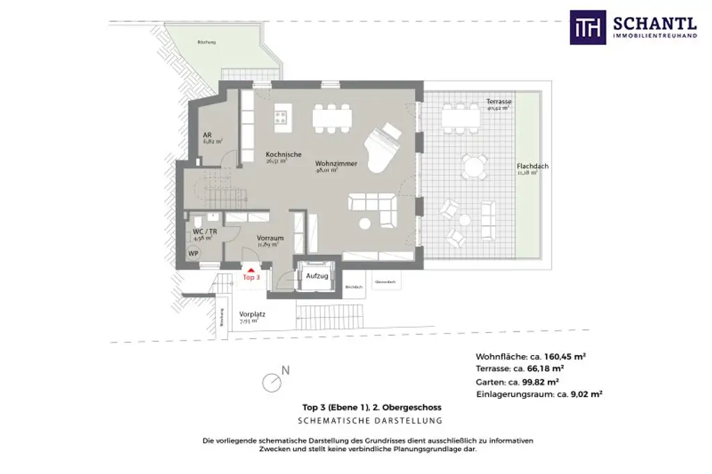 Hill Side – One Nine Six - Top 3 "Großzügige Maisonette  mit Garten, Dachterrasse  & Weitblick"