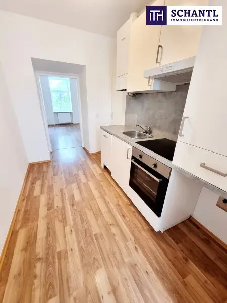 Kleinformat mit Wow-Effekt - Blick ins Grüne, U-Bahn ums Eck! Entzückende Kleinwohnung im ruhigen Hoftrakt! 2 toll aufgeteilte Zimmer + Angenehme Ruhelage in 1030 Wien + Schönes Altbauhaus!