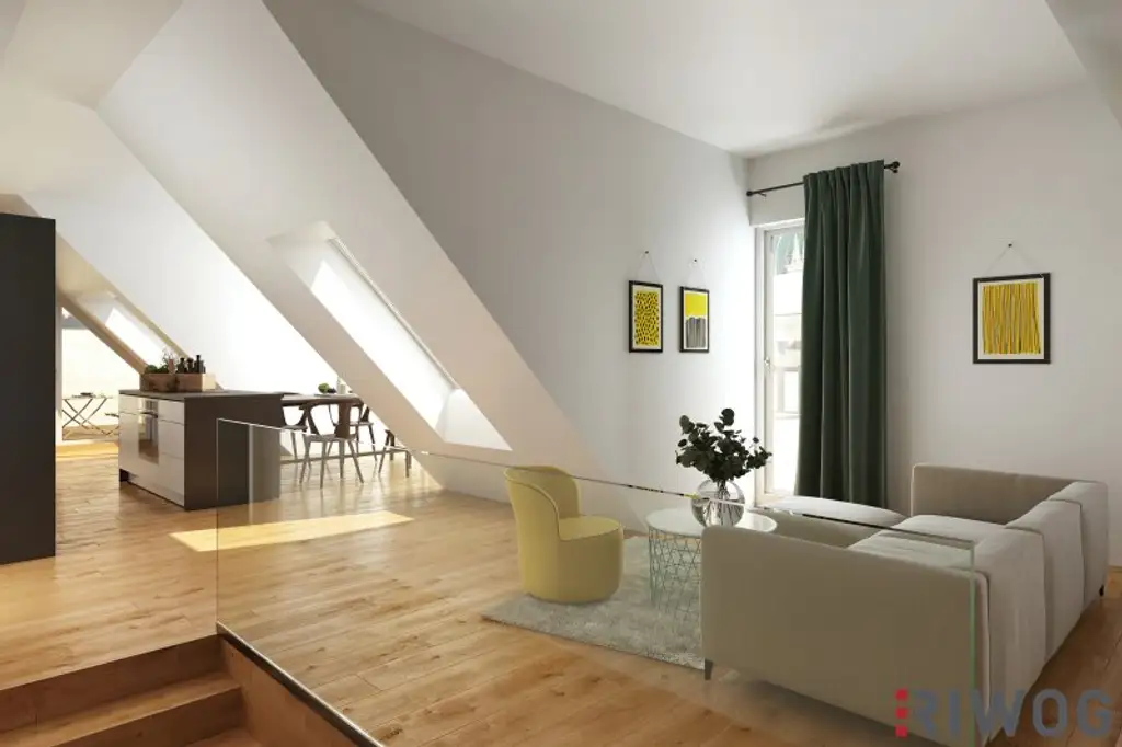 ARCHITEKTUR PUR | großzügige 3-Zimmer Dachterrassenwohnung mit herausragender Raumhöhe