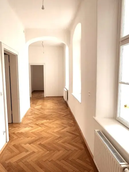 Blick zu den Schlafzimmern und Badezimmer