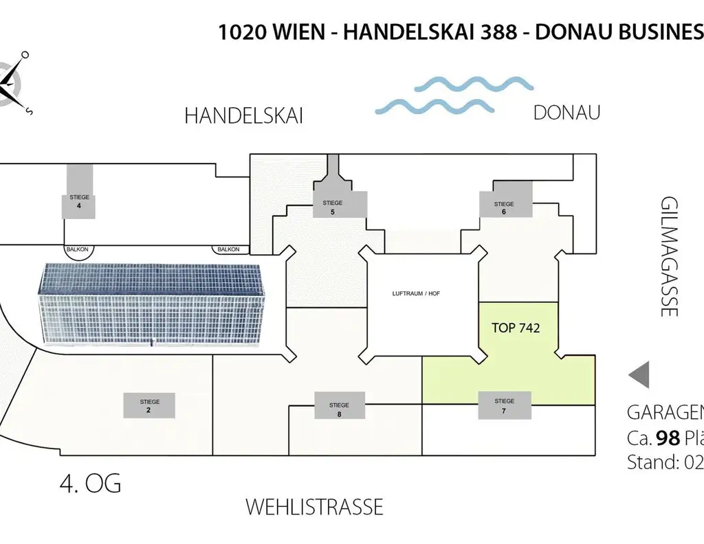 Donau Business Center I Top 742 I 8 Zimmer I ca. 407,85 m²
