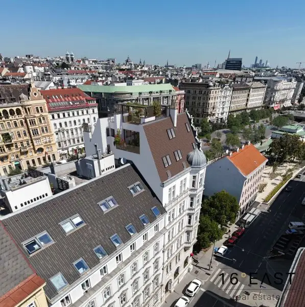 Rarität in Wien: Exklusives Dachgeschoss + Rohdachboden mit Enwicklungspotential + unverbaubarem 360°-Panoramablick über Wien
