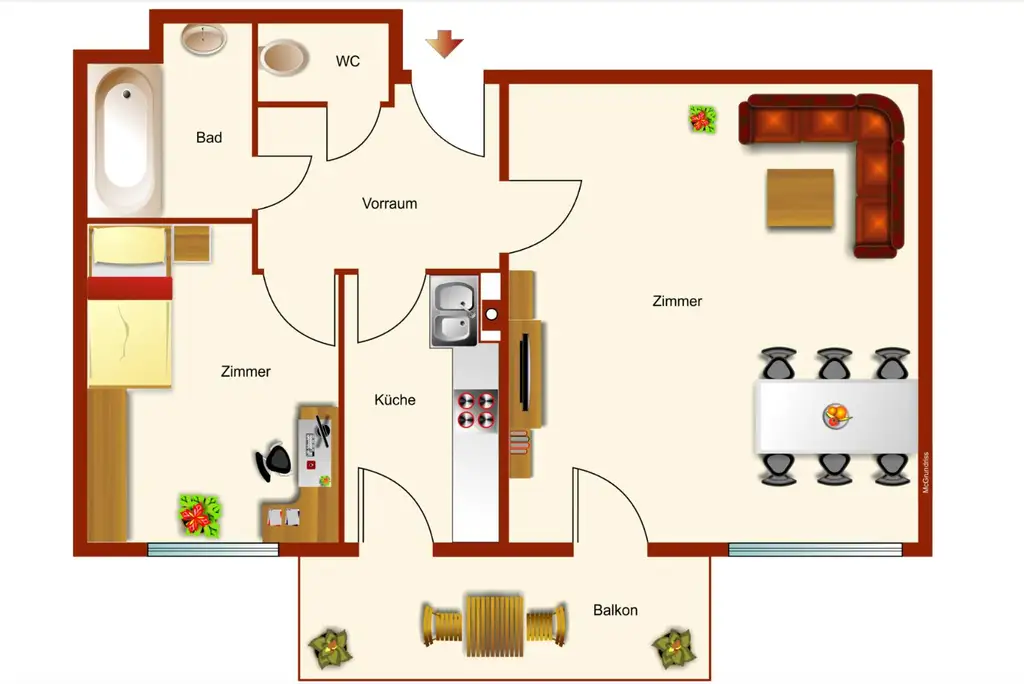 Sonnige Wohnung in Graz/ Andritz - Anlegerwohnung mit Mieter