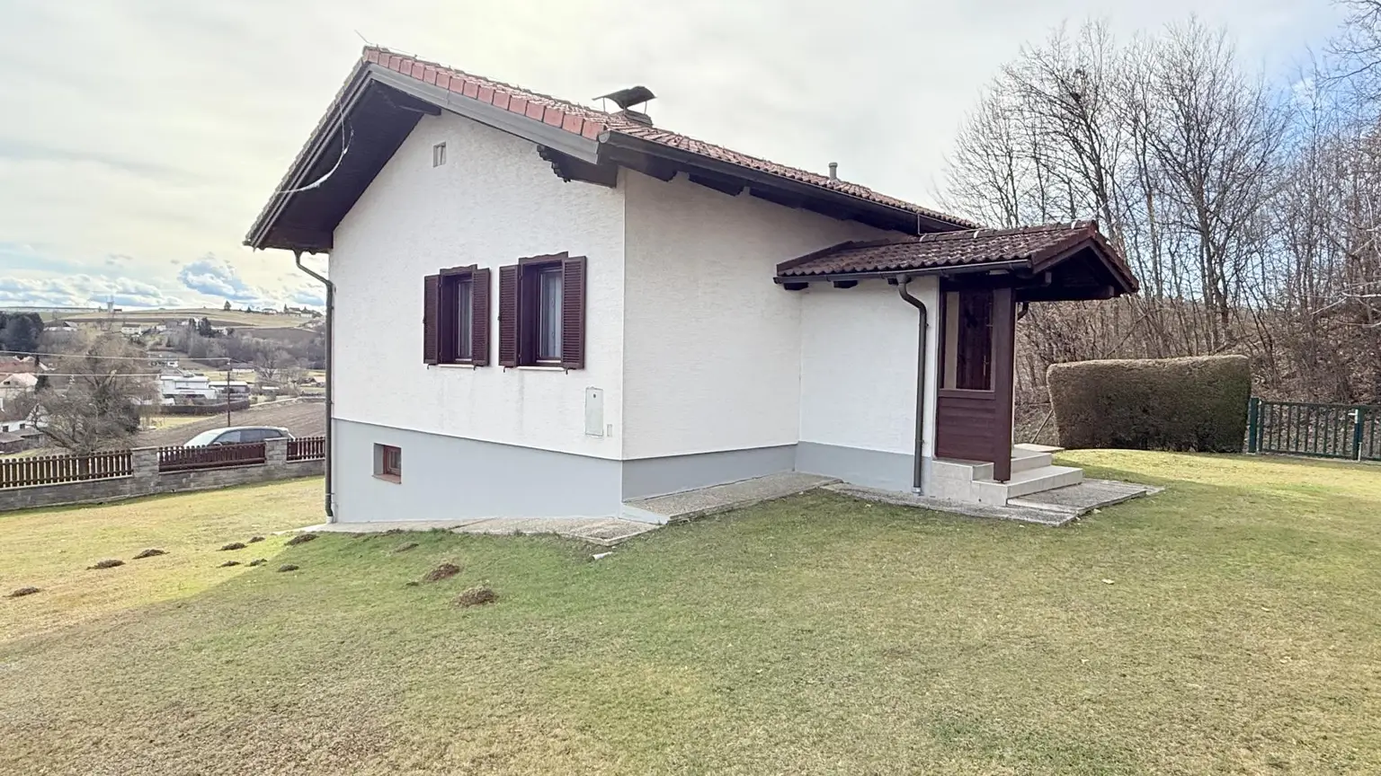 Ansicht vom hinteren Eingang