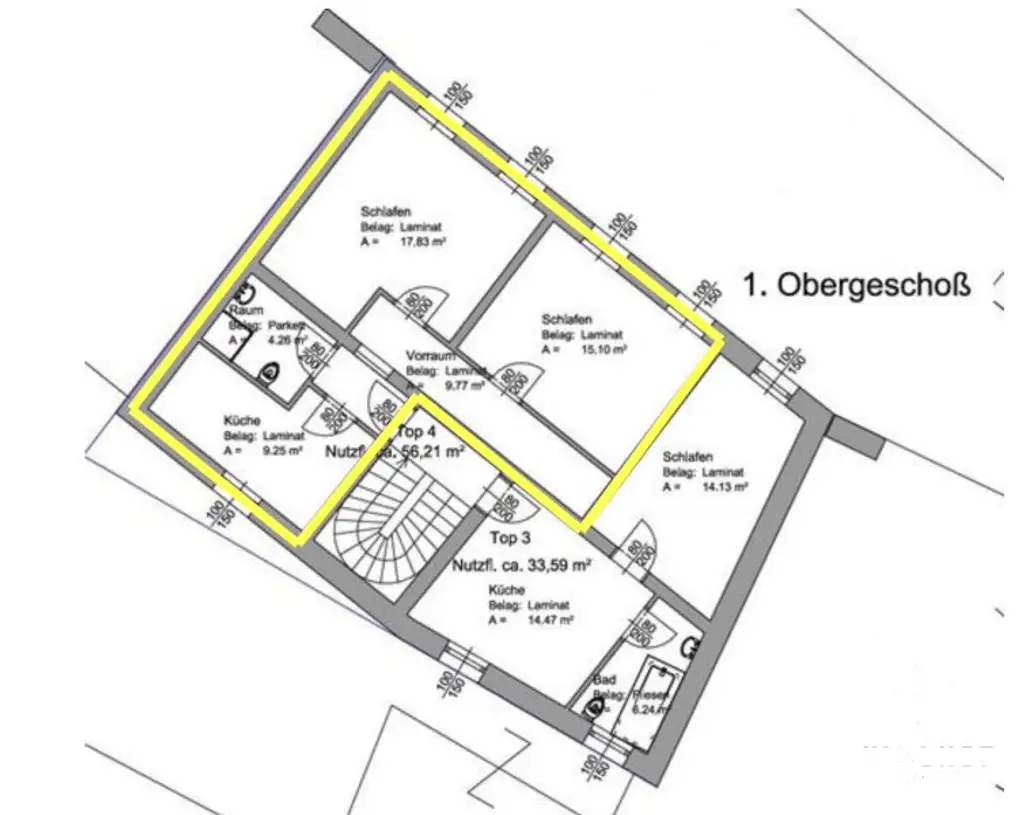 Renoviertes 3-Zimmer-Apartment in Toplage – Lederergasse 5, Krems – Voll möbliert & WG-geeignet