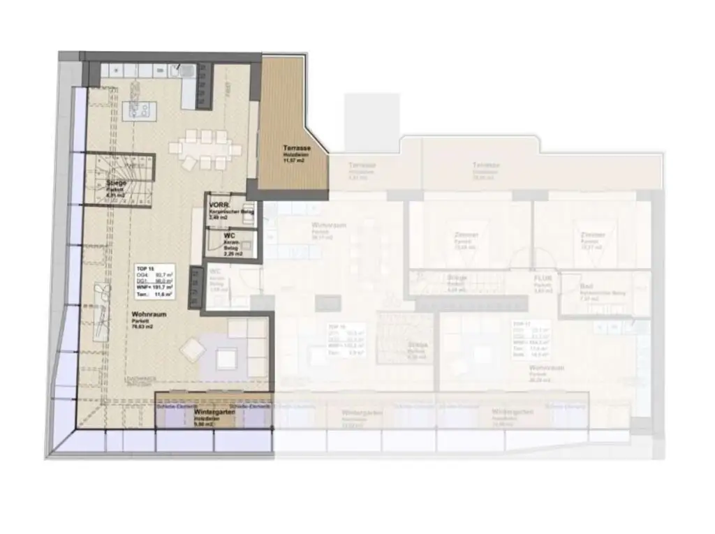 Duplex Penthouse direkt am Naschmarkt mit traumhaftem Ausblick