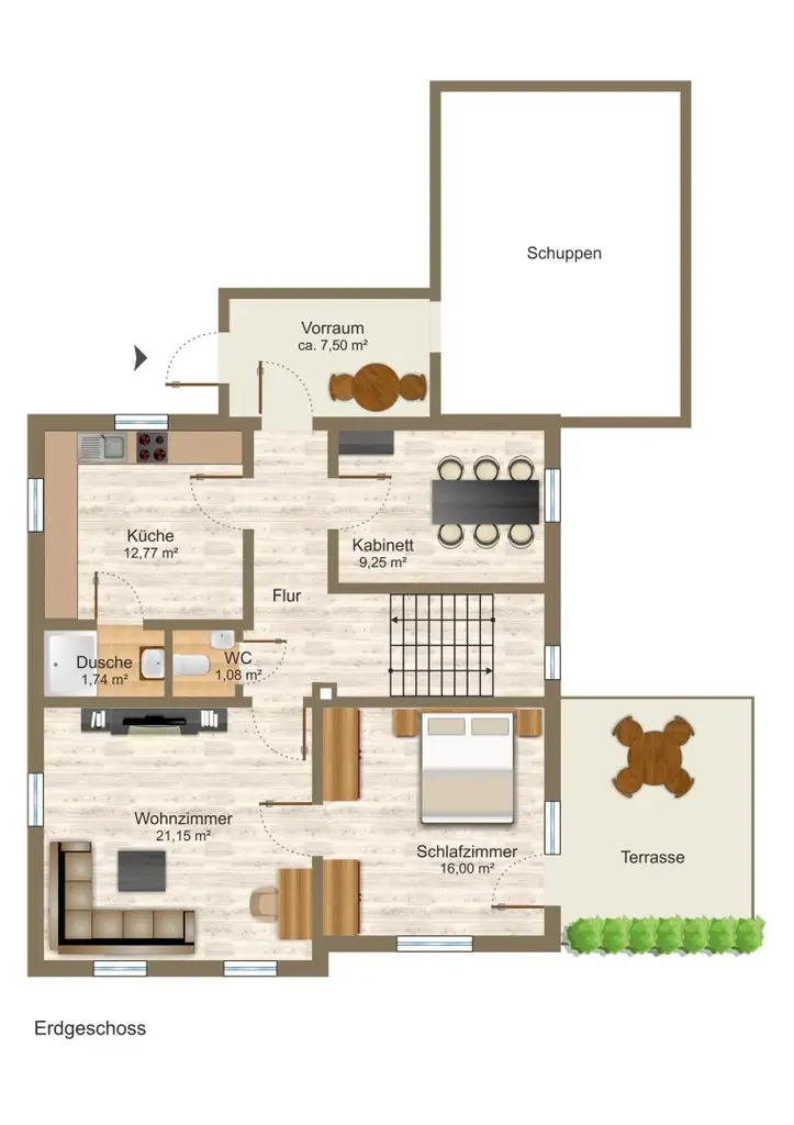 "Jahrhundertwende Stilhaus mit Wald"