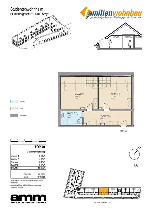 amm1104_StudentenwohnheimSteyr_Verkaufsplaene_Top40