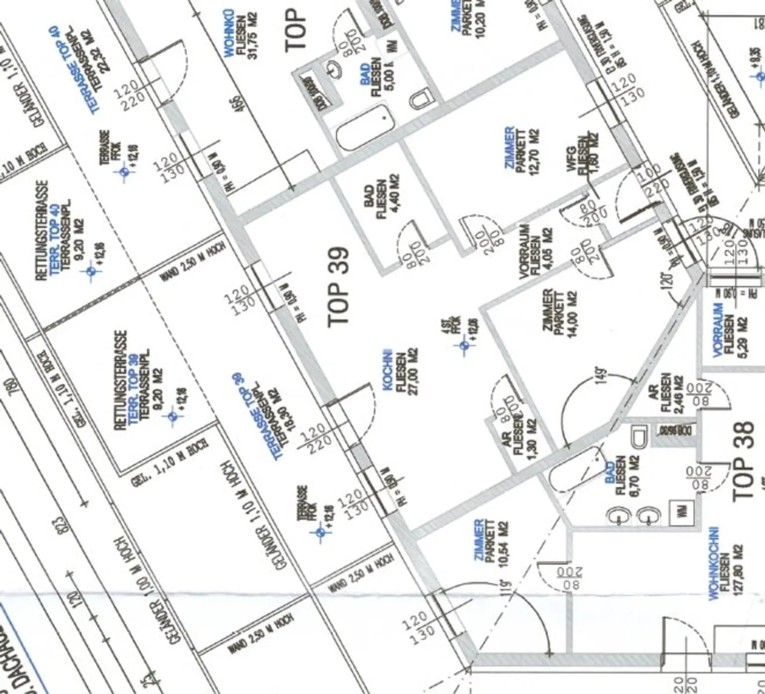 Terrassentraum -  3 Zimmer klimatisierte Dachgeschosswohnung - ohne Dachschrägen - mit 28 m2 Terrasse - Baujahr 2021 TOP 39 - PREIS Inkl. Heizung