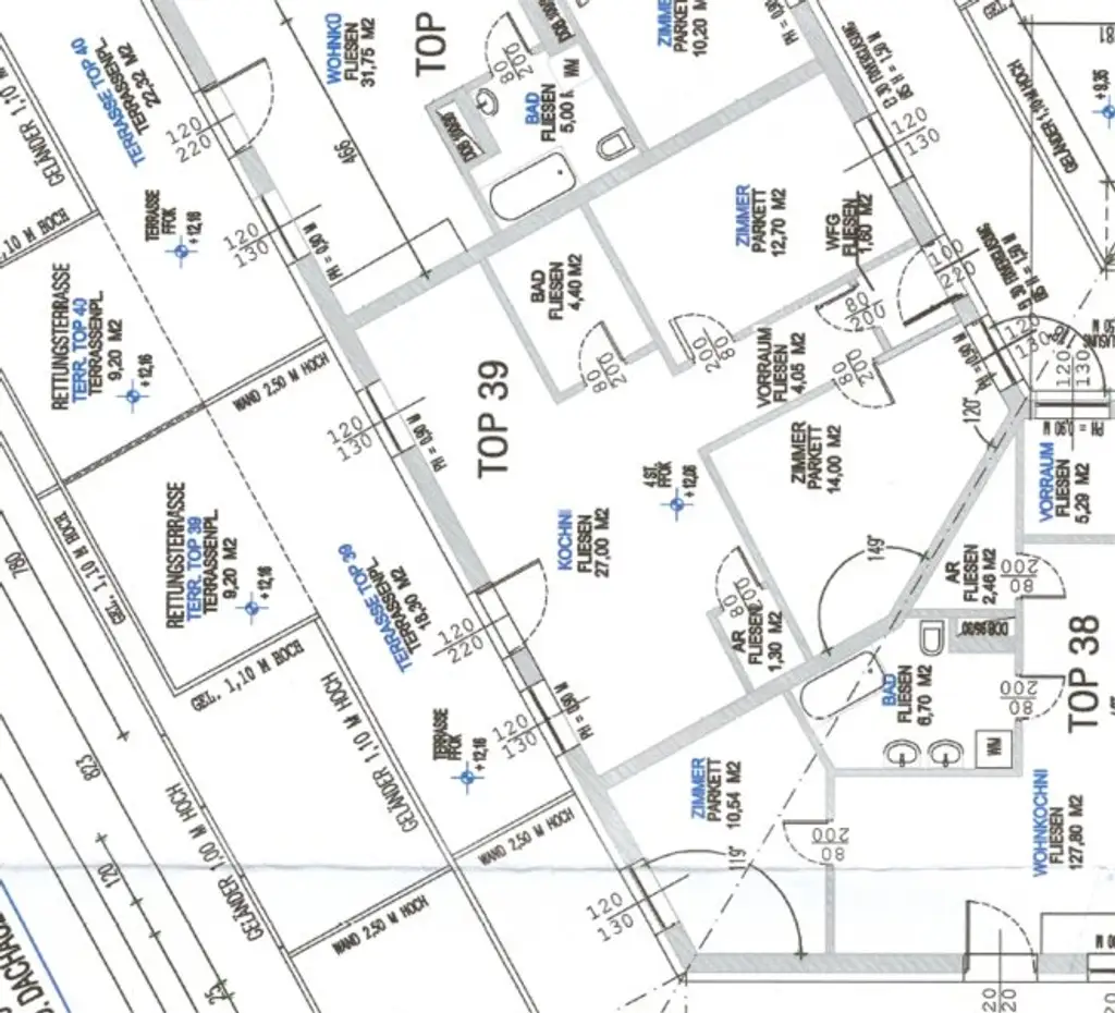 Terrassentraum -  3 Zimmer klimatisierte Dachgeschosswohnung - ohne Dachschrägen - mit 28 m2 Terrasse - Baujahr 2021 TOP 39 - PREIS Inkl. Heizung