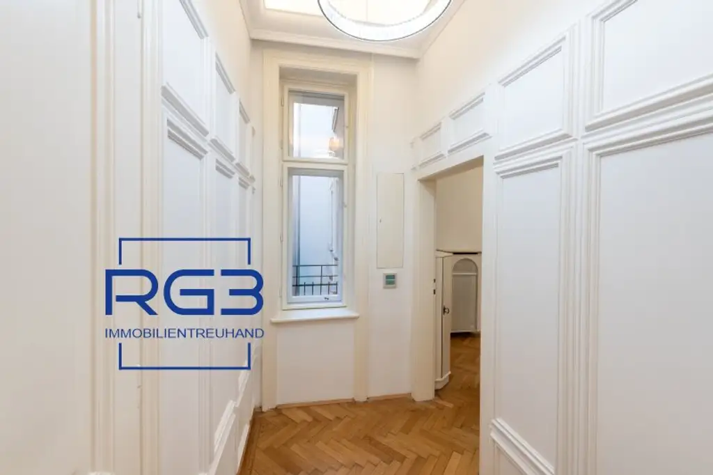 Repräsentatives Büro/Praxis in 1010 Wien mit 3 Zimmer & Balkon