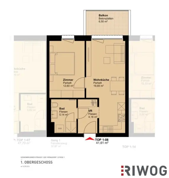 Neubauprojekt - Pärchenhit - 2 Zimmer inkl. Ostbalkon - Gerasdorf bei Wien