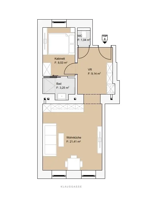 Altbaucharme neu interpretiert – 2 Zimmer im Erstbezug!