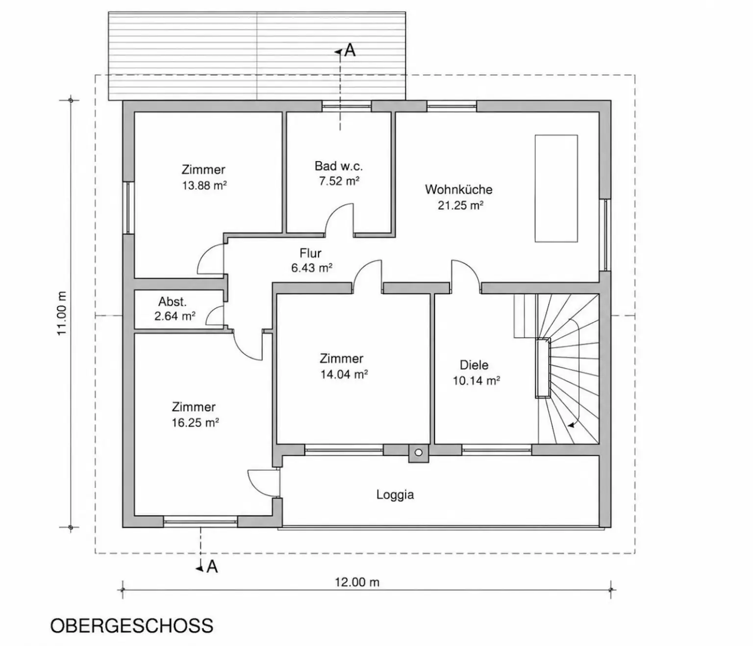 EFH 2000 Stockerau - Plan Obergeschoß
