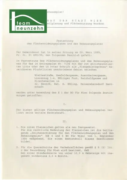 Grundstück! Für Eigenheim oder auch für Bauträger bei der Lobau . 1220 Wien, Nähe Ultzmanngasse beim Großenzersdorfer Arm