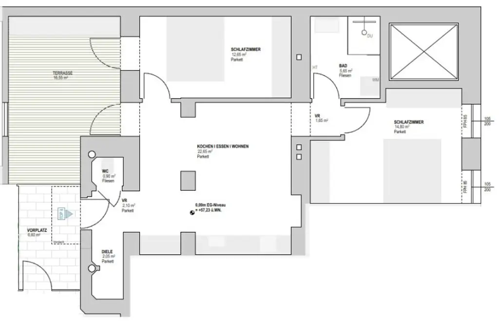 Wohntraum mit Innenhof-Terrasse in absoluter Ruhelage! (vermietet bis 31.12.2027)