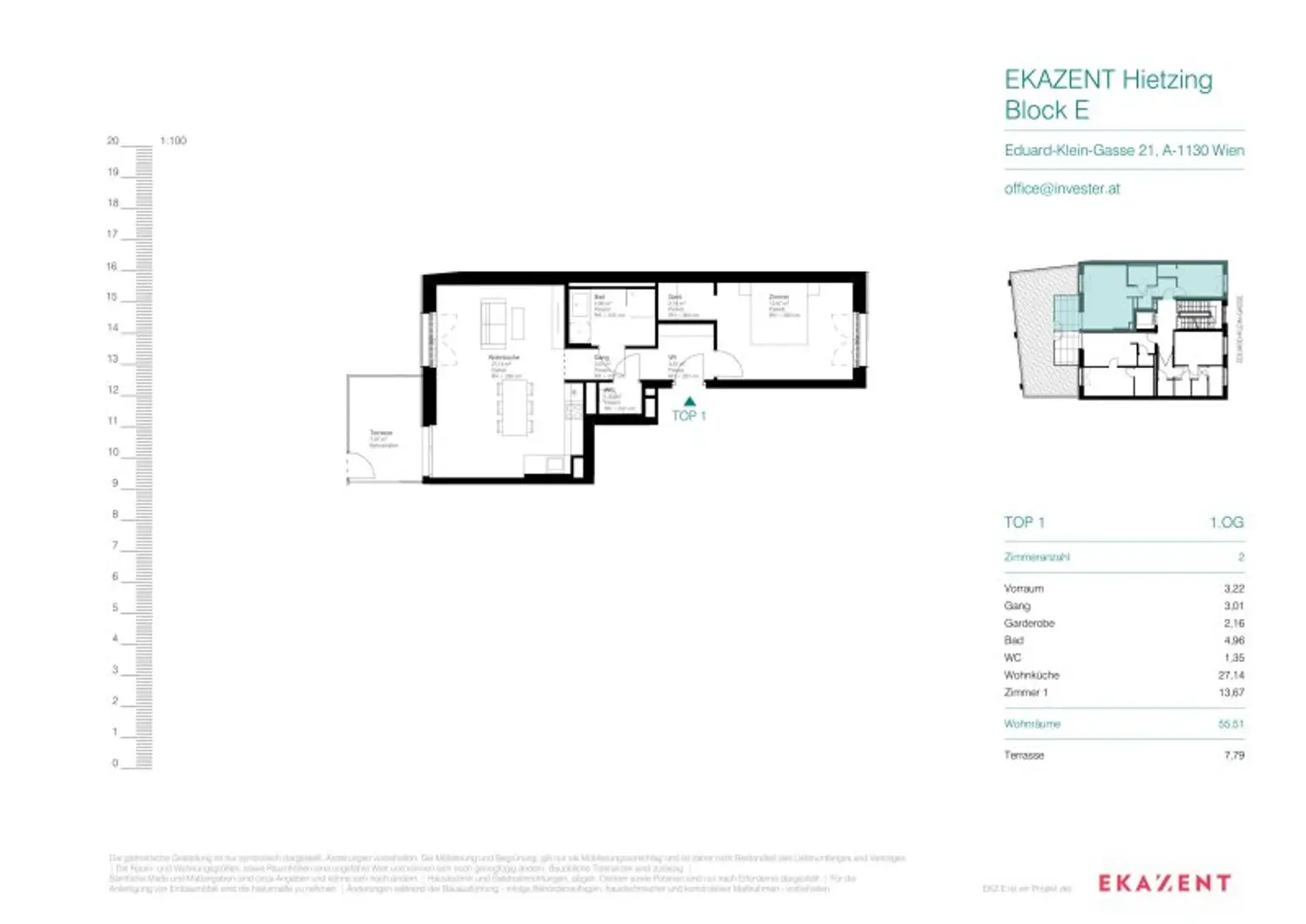 BESTLAGE Alt-Hietzing | Exklusive 2-Zimmerwohnung mit Terrasse