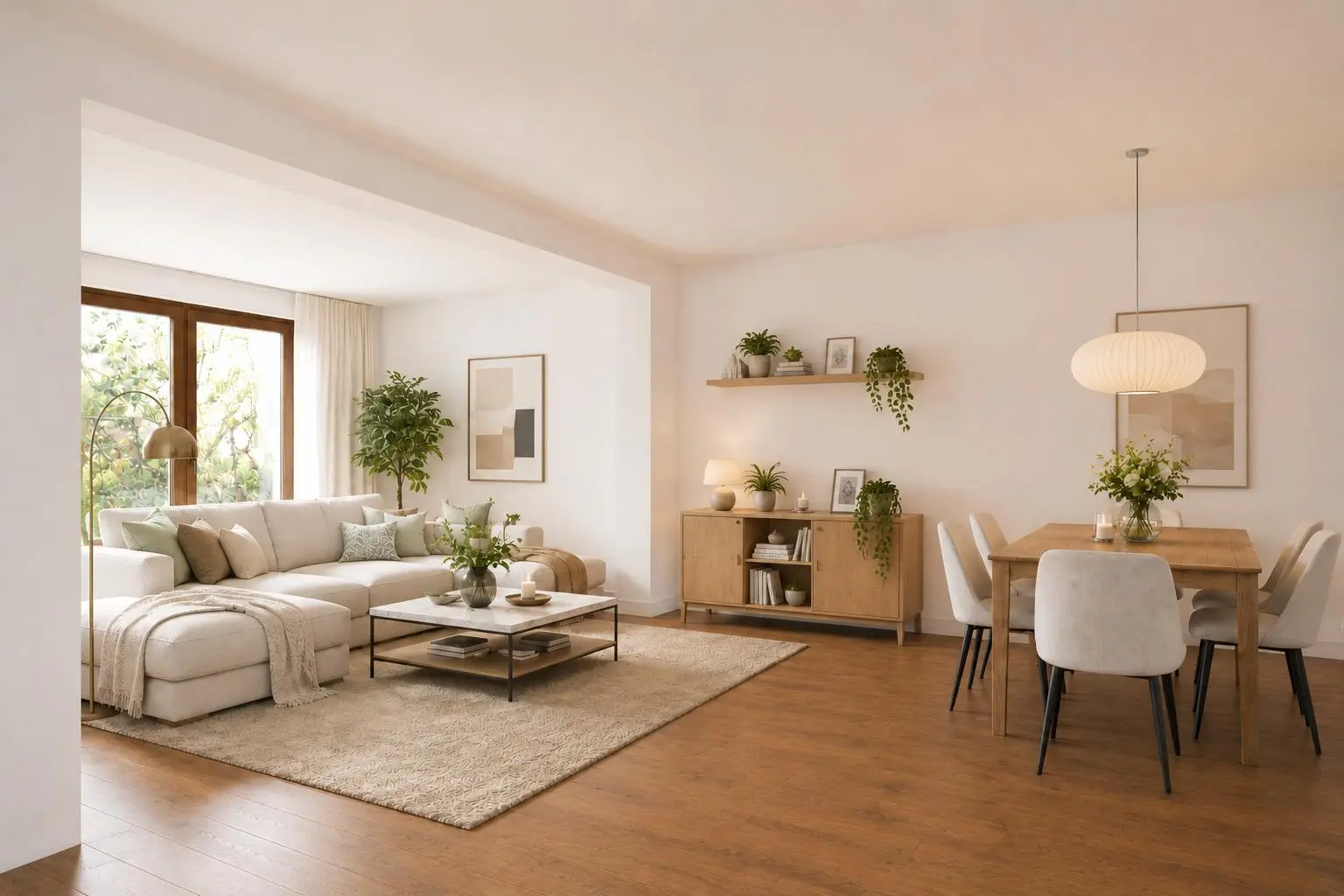 Wohnzimmer (virtuell eingerichtet)